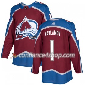 Adidas Maillot de Hockey Colorado Avalanche Semyon Varlamov 1 2017-2018 Burgundy Authentic - Homme